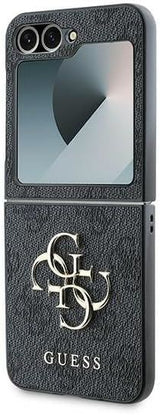 Guess PU Big 4G Metal Logo Case for Samsung Galaxy Z Flip 6 Black- GUHCZF64GMGGR