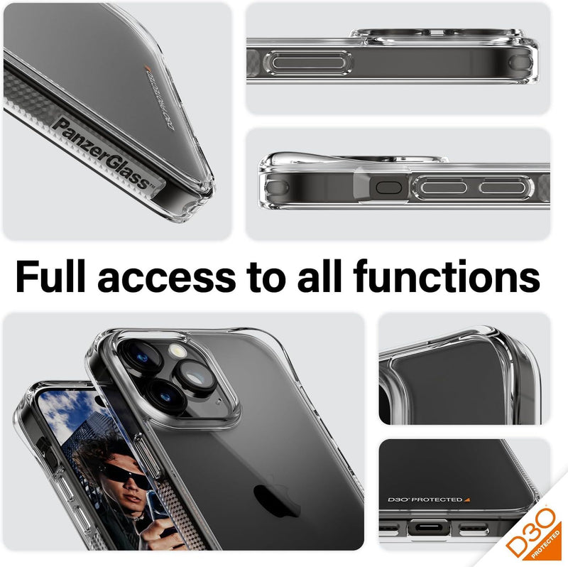 Panzer Glass Military Grade Standard Drop Tested Case for iPhone 15 Pro Max 6.7" Clear Edition - 1175