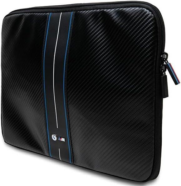 BMW Carbon and Blue Stripe Sleeve for 14" Laptop Black - BMCS14COMSCAKL