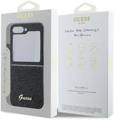 Guess 4G Glitter Script Case for Samsung Galaxy Z Flip 6 Black - GUHCZF6HGGSHK