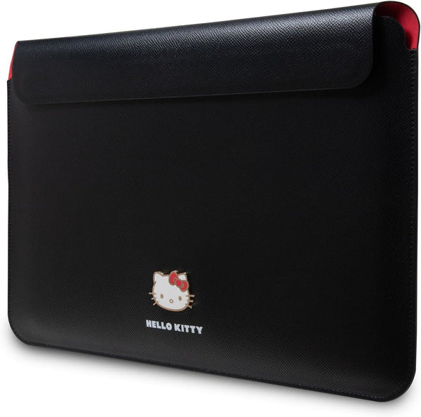 Hello Kitty PU Metal Logo Sleeve for 14" Laptop Black - HKCS14PGHDLMK