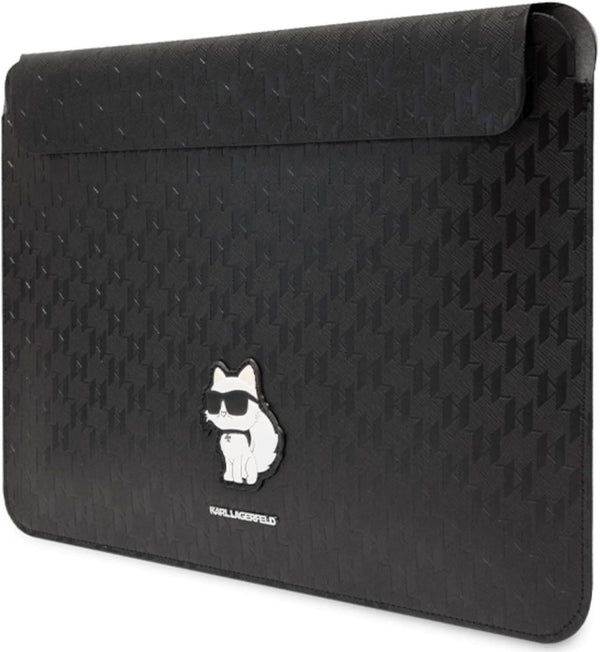 Karl Lagerfeld Saffiano Monogram Choupette 14" Laptop Sleeve Black - KLCS14SAKHPCK