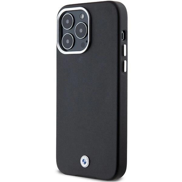 BMW Signature Wrapped Metal Logo with MagSafe for iphone 15 Pro Max 6.7" Black - BMHMP15X23PUFWK