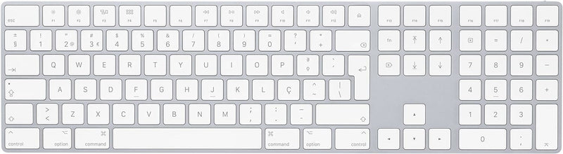 Apple Magic Keyboard With Numeric Keypad Portuguese Silver A1843 - MQ052PO/A