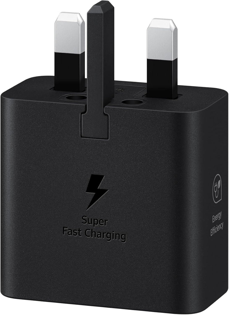 Samsung 3 Amp 25W USB C UK Mains Charger Black - EP-T2510NBEGGB