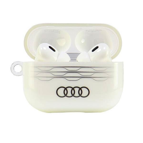 Audi IML Geometric Pattern AirPods Pro 2 Cover White - AU-IMLAPP2-A6/D3-WE