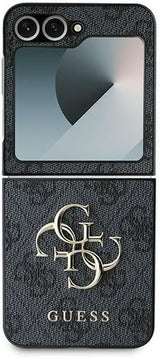 Guess PU Big 4G Metal Logo Case for Samsung Galaxy Z Flip 6 Black- GUHCZF64GMGGR