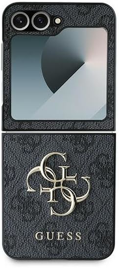 Guess PU Big 4G Metal Logo Case for Samsung Galaxy Z Flip 6 Black- GUHCZF64GMGGR