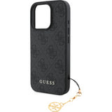 Guess 4G Charms Collection Hybrid Case for iPhone 16 Pro 6.3" Black - GUHCP16LGF4GCK