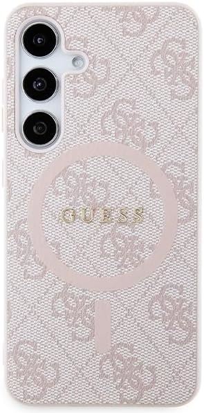 Guess 4G Collection Leather Metal Logo with MagSafe Case for Samsung Galaxy S24 6.2" Pink - GUHMS24SG4GFRP