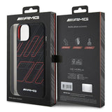 Mercedes AMG Large Rhombuses Pattern Silicone Case with MagSafe for iphone 15 6.1" Black - AMHMP15S23SSPK