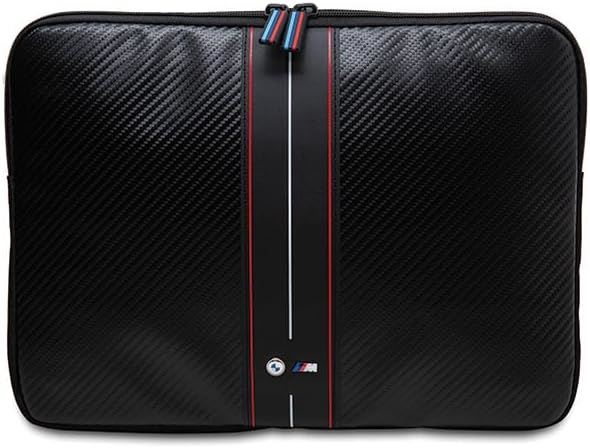 BMW Carbon and Red Stripe Sleeve for 16" Laptop Black - BMCS16COMSCAKR