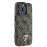 Guess Leather Metal Logo Strass Crossbody Case for iPhone 16 Pro Max 6.9" Brown - GUHCP16XP4TDSCPW