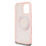 Guess IML Flowers Wreath Case with MagSafe for iPhone 16 Pro 6.3" Pink - GUHMP16LHFWFCP