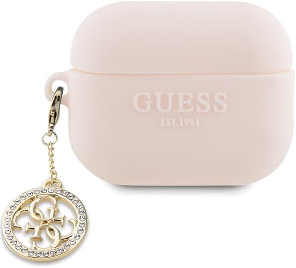 Guess 4G 3D Rubber Diamond Charm Case for Airpods Pro 2 Pink - GUAP23DSLGHDP