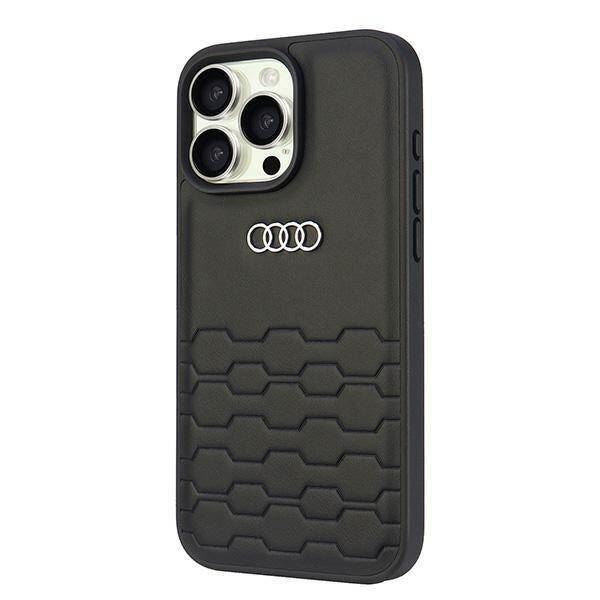 Audi Synthetic Leather Hardcase for iPhone 16 Pro Max 6.9" Black - AU-TPUPCIP16PM-GT/D2-BK