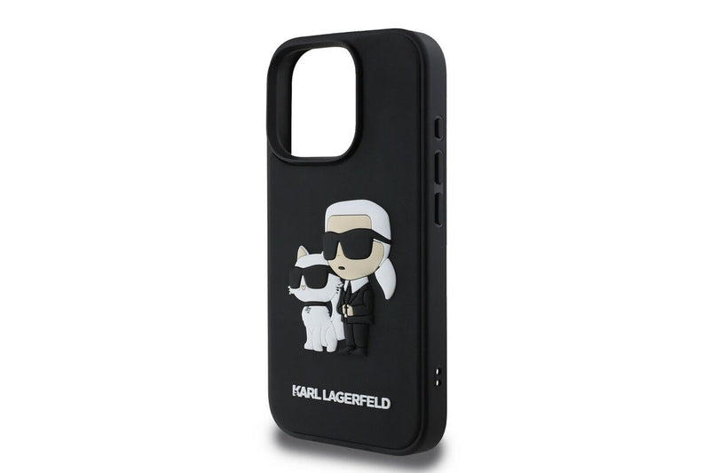 Karl Lagerfeld PU Saffiano Karl & Choupette Case for iPhone 16 Pro Max 6.9" Black - KLHCP16XSANKCPK