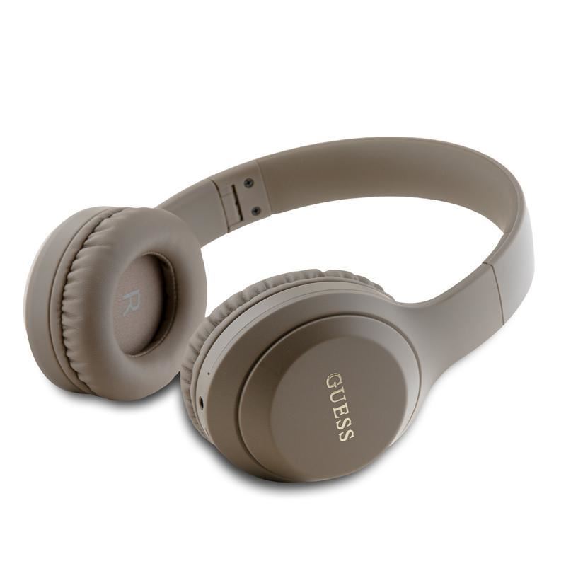 Guess Wireless Headphones with Classic Gold Logo Brown - GUBHV21SFGSW