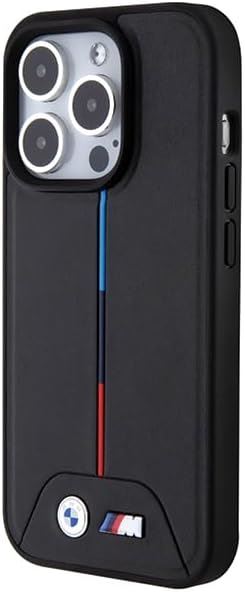 BMW Quilted Tricolour Case with MagSafe for iphone 15 Pro Max 6.7" Black - BMHMP15X22PVTK