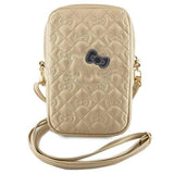 Hello Kitty Quilted Bows Universal Phone Bag with Strap Gold - HKPBPEKHBPD