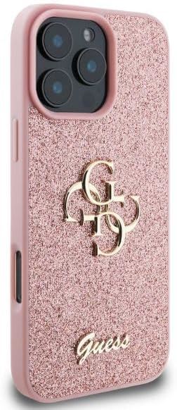 Guess Fixed Glitter Big 4G Hardcase for iphone 16 Pro Max 6.9" Pink - GUHCP16XHG4SGP