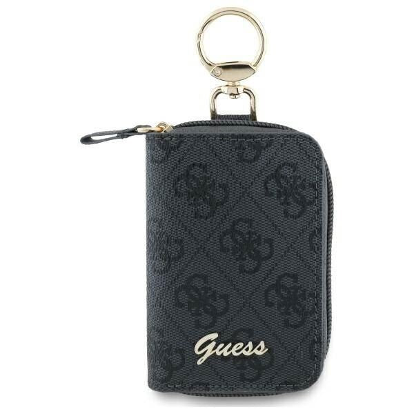 Guess PU 4G Script Logo Accessories & Key Pouch with Internal Card Slot Black - GUABP4DPTK