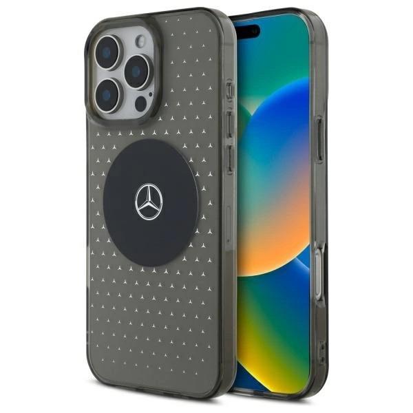 Mercedes MB Case Star Pattern Case for iPhone 16 Pro 6.3" Black - MEHMP16L23HCPK