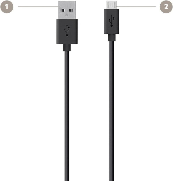 Belkin 2M USB A to Micro USB Cable Black - F2CU012bt2M-BLK