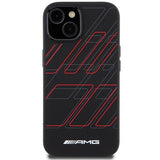 Mercedes AMG Large Rhombuses Pattern Silicone Case with MagSafe for iphone 15 6.1" Black - AMHMP15S23SSPK