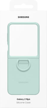 Samsung Galaxy Z Flip 6 Silicone Case with Ring Mint - EF-PF741TMEGWW