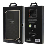 Audi Synthetic Leather Hardcase for iPhone 16 Pro 6.3" Black - AU-TPUPCI16P-GT/D2-BK