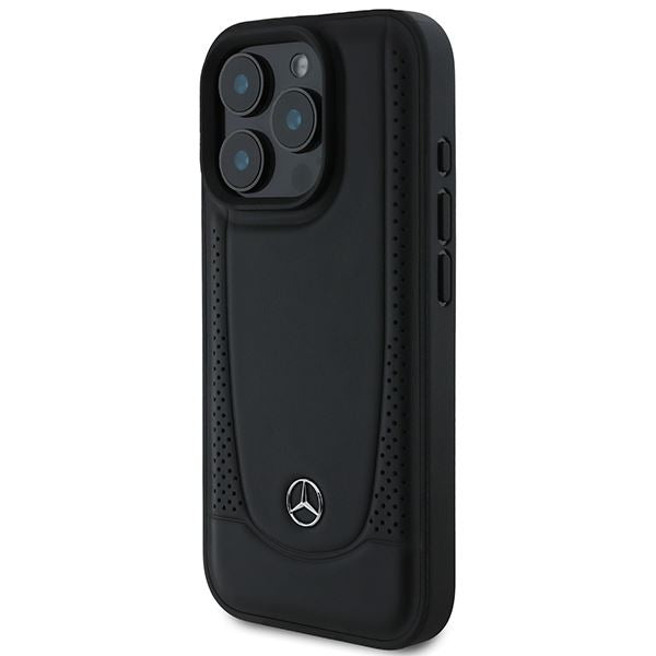 Mercedes Leather Urban Case for iPhone 16 Pro 6.3" Black - MEHCP16LARMBK