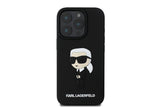 Karl Lagerfeld 3D Rubber Ikonik Case for iPhone 16 Pro 6.3" Black - KLHCP16L3DRKINK