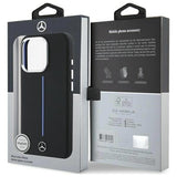 Mercedes Silicone Blue Stripe Case with MagSafe for iPhone 16 Pro Max 6.9" Black - MEHMP16X23SUMBK