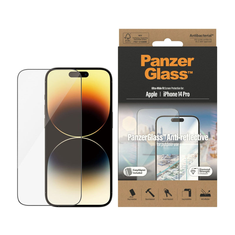 Panzer Glass Ultra Wide Fit Anti Reflective Screen Protection for iphone 14 Pro 6.1" - 2788