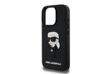 Karl Lagerfeld 3D Rubber Ikonik Case for iPhone 16 Pro 6.3" Black - KLHCP16L3DRKINK