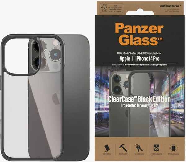 Panzer Glass Clear Case Black Edition for iPhone 14 Pro 6.1" Black - 0406