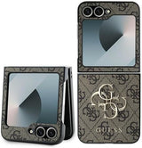 Guess PU Big 4G Metal Logo Case for Samsung Galaxy Z Flip 6 Brown - GUHCZF64GMGBR