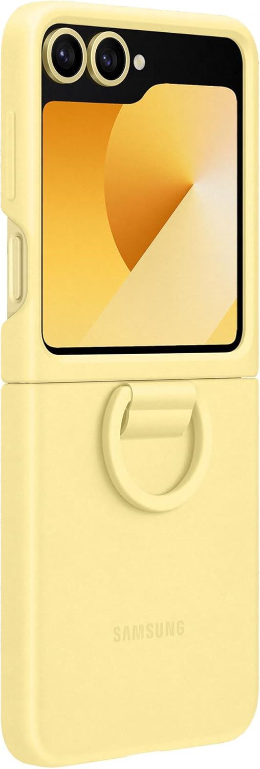 Samsung Galaxy Z Flip 6 Silicone Case with Ring Yellow - EF-PF741TYEGWW