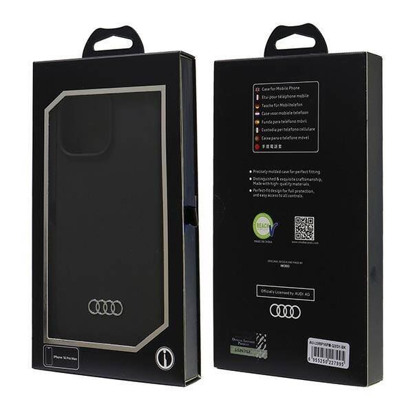 Audi Silicone Hardcase for iPhone 16 Pro Max 6.9" Black - AU-LSRIP16PM-Q3/D1-BK