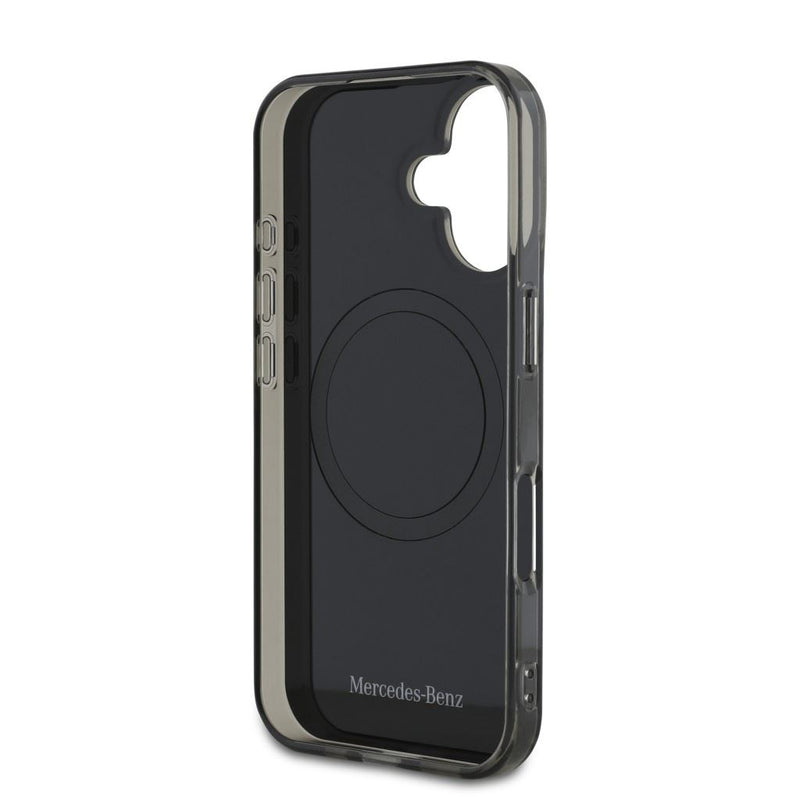 Mercedes Double Layer Case with MagSafe for iPhone 16 6.1" Black/Silver - MEHMP16S23HBIGK