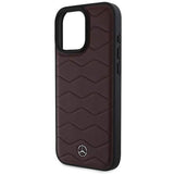 Mercedes MB Waves Leather Case for iPhone 16 Pro Max 6.9" Red - MEGCP16X23RWRSR