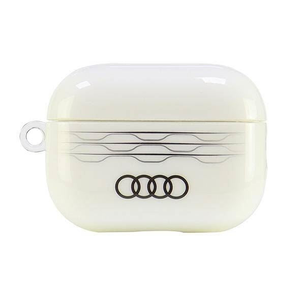 Audi IML Geometric Pattern AirPods Pro 2 Cover White - AU-IMLAPP2-A6/D3-WE