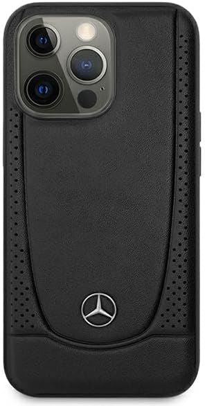 Mercedes Leather Urban Hard Case for iphone 15 Pro 6.1" Black - MEHCP15LARMBK