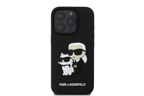 Karl Lagerfeld PU Saffiano Karl & Choupette Case for iPhone 16 Pro Max 6.9" Black - KLHCP16XSANKCPK