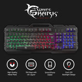 White Shark Gladiator 2 UK Wired Gaming Keyboard LED Backlit Black - GK-1923UK