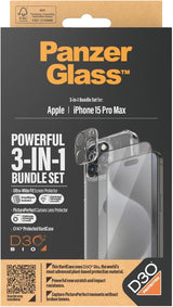 Panzer Glass Powerful 3 in 1 Bundle Pack for iPhone 15 Pro Max 6.7" - B1172+2812