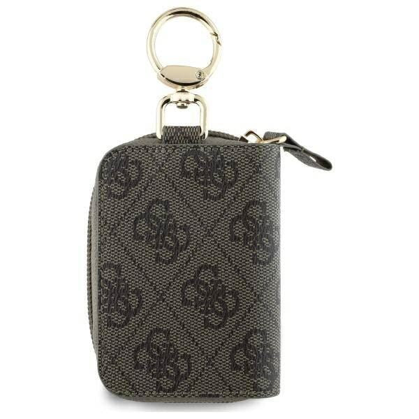 Guess PU 4G Script Logo Accessories & Key Pouch with Internal Card Slot Brown - GUABP4DPTW