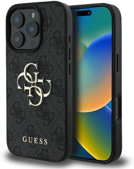 Guess 4G Big Logo Case for iPhone 16 Pro Max 6.9" Black - GUHCP16X4GMGGR