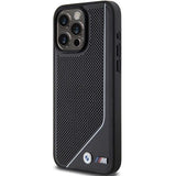 BMW Perforated Twisted Line with MagSafe Case for iphone 15 Pro Max 6.7" Black - BMHMP15X23PUCPK